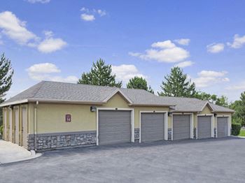 Reserved covered parking, detached garages available